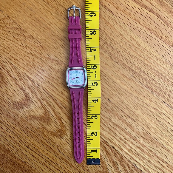 Judith Ripka Silicone Band Dual Time Watch - Picture 8 of 8